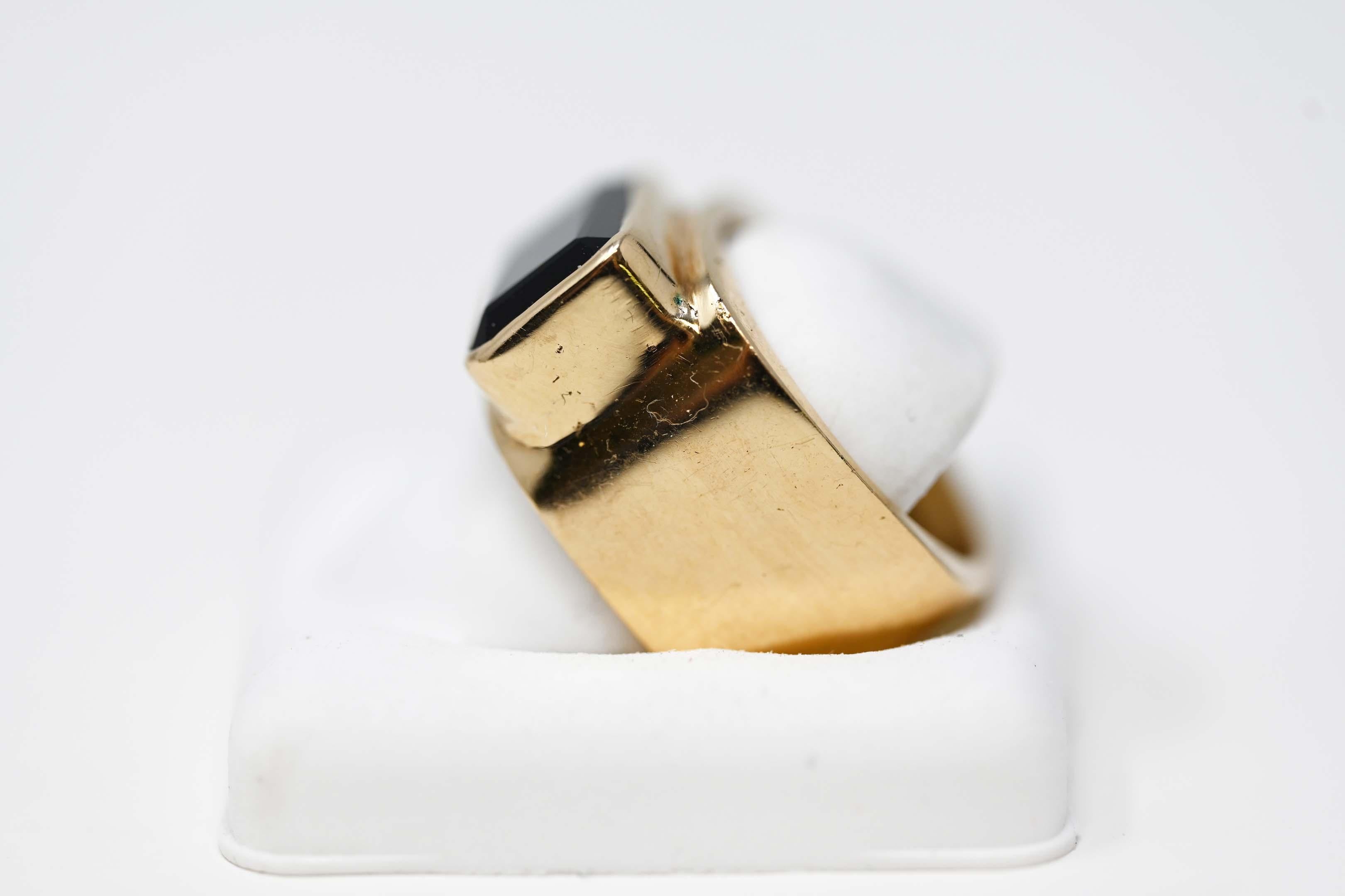 Vintage 14k Gold Turmalin & Diamanten Ring Größe 7 1/2 (Gemischter Schliff) im Angebot
