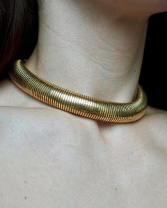 Vintage 14k Gold Tubogas Necklace