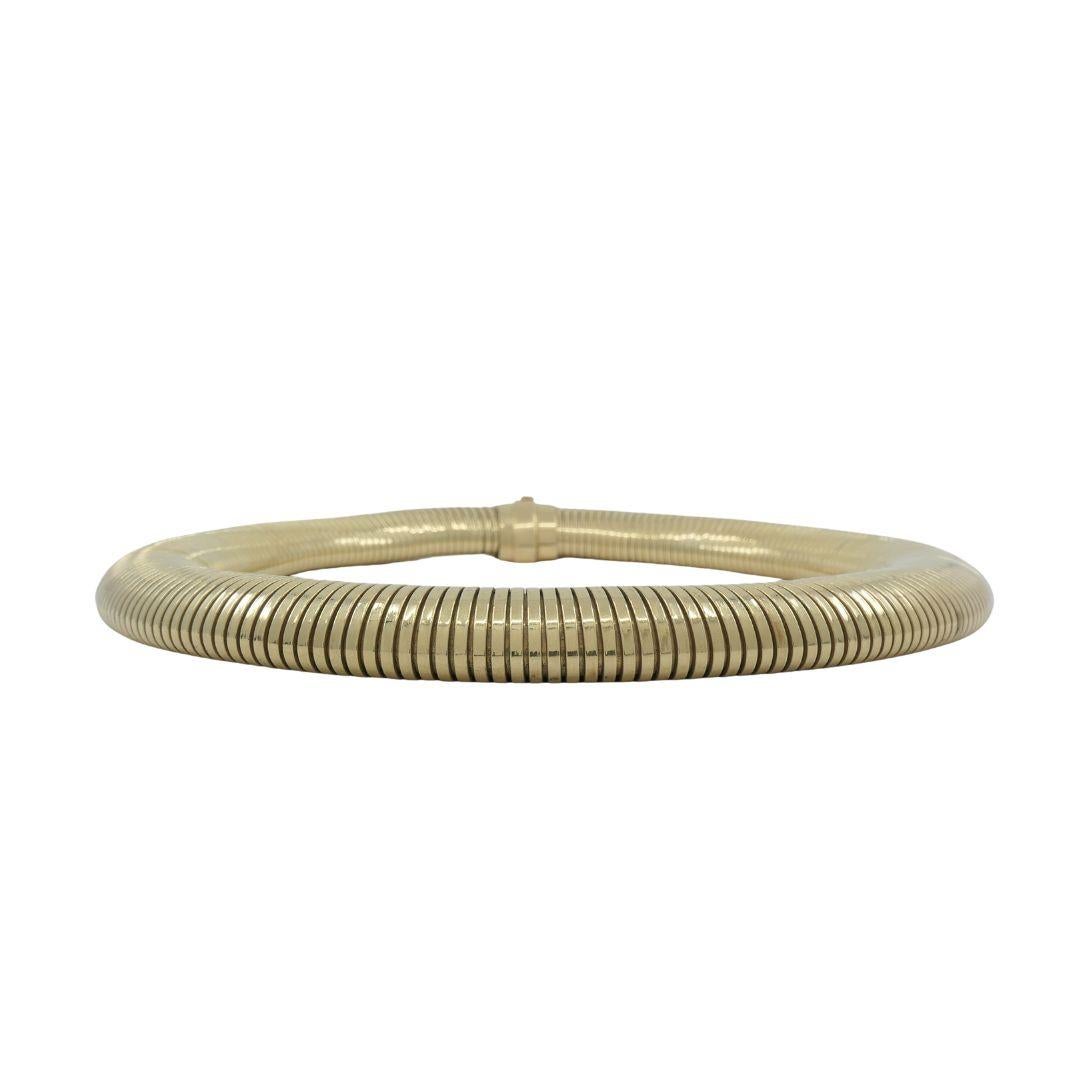Collier vintage en or 14k Tubogas Excellent état - En vente à Beverly Hills, CA