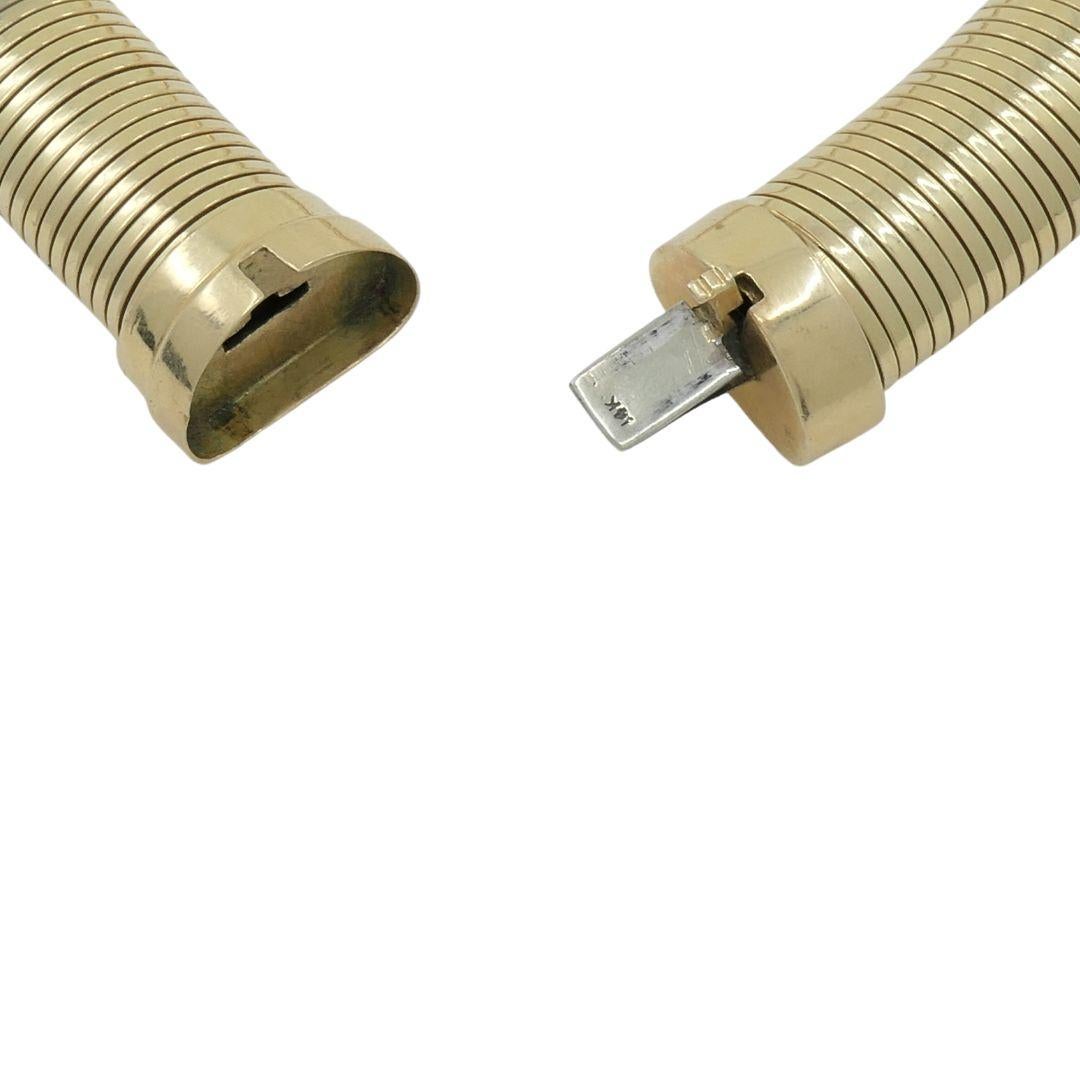 Collier vintage en or 14k Tubogas Pour femmes en vente