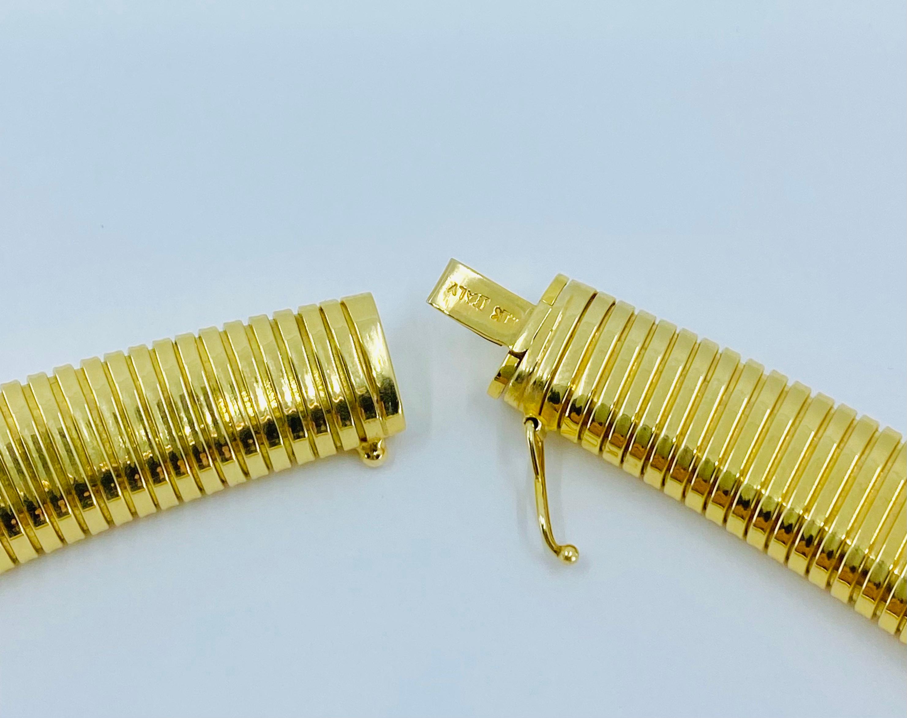 Vintage 14k Gold Tubogas Necklace 1
