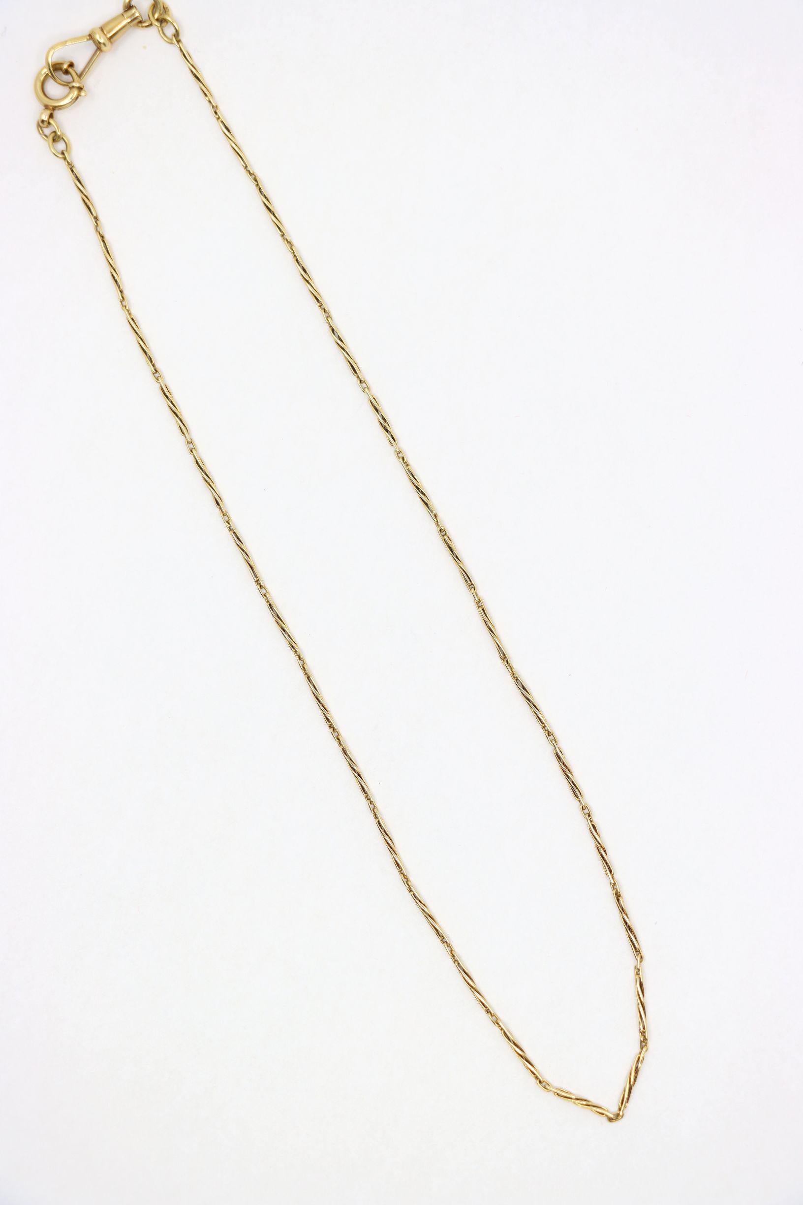 Vintage 14K Gold Twist Kette Halskette Damen im Angebot