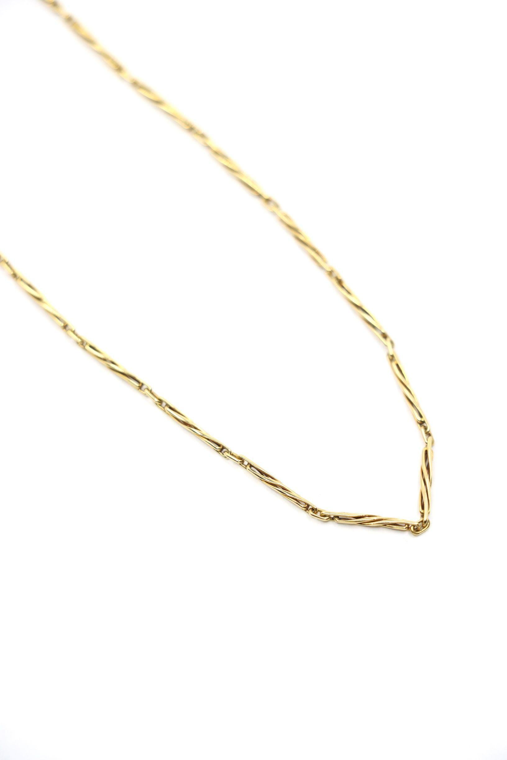 Vintage 14K Gold Twist Kette Halskette im Angebot 1