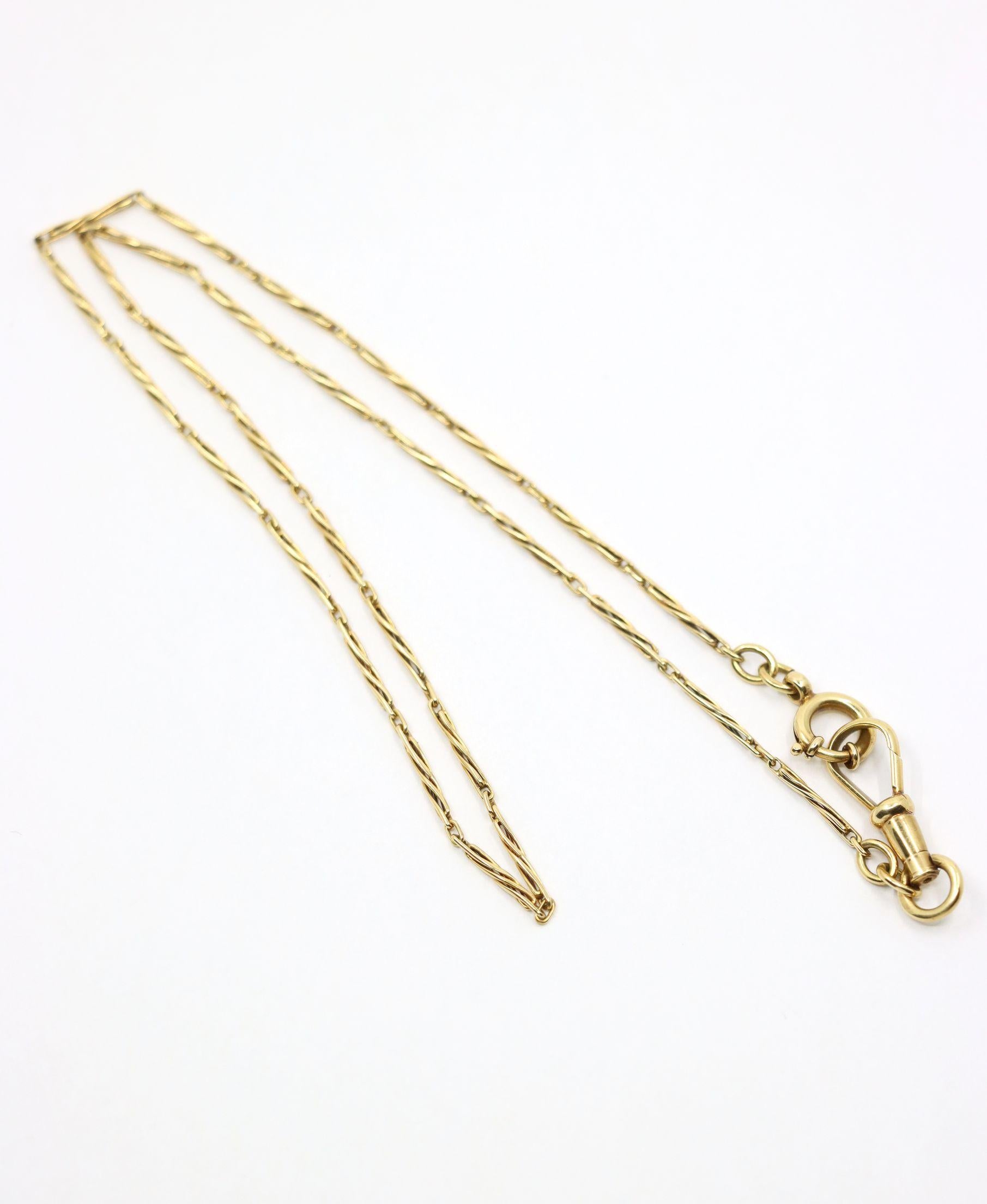 Vintage 14K Gold Twist Kette Halskette im Angebot 2