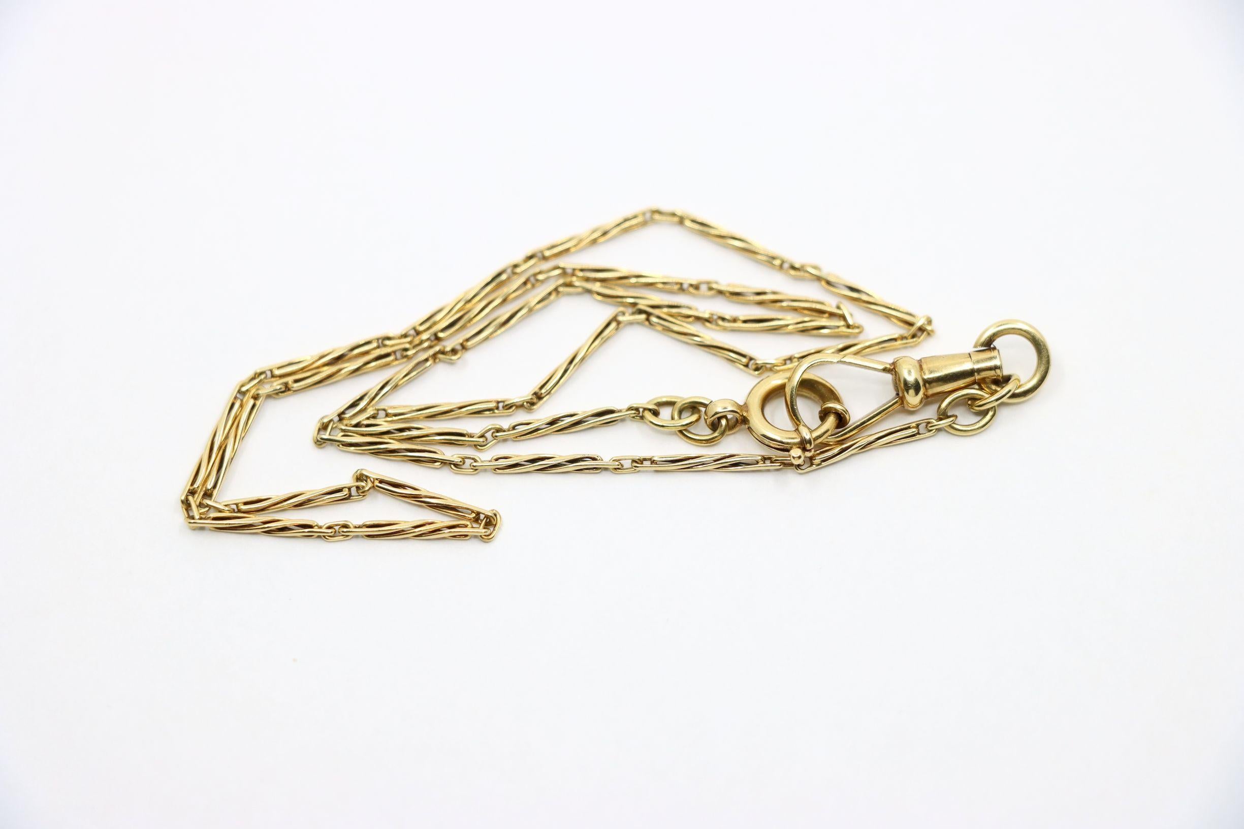 Vintage 14K Gold Twist Kette Halskette im Angebot 3