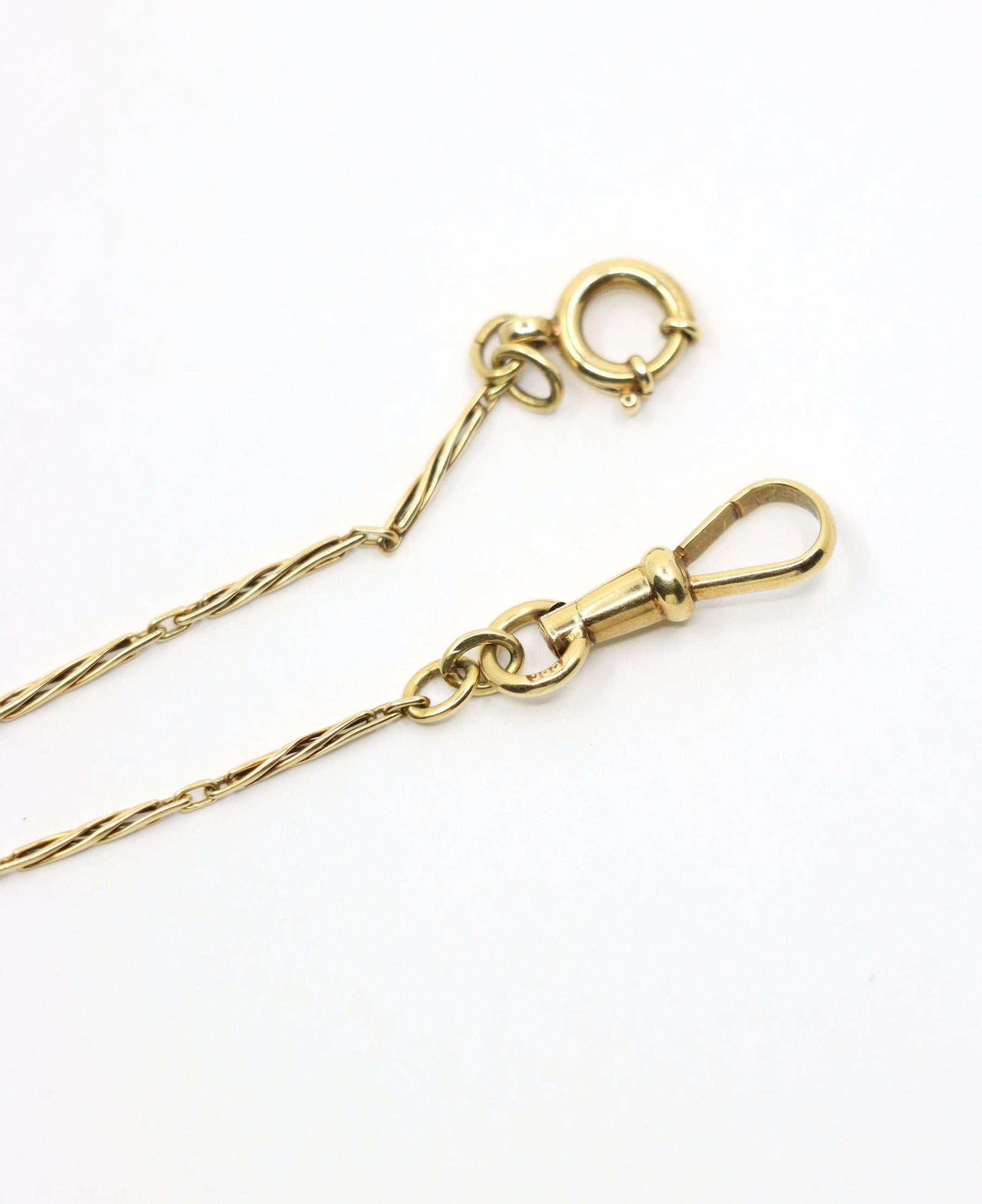 Vintage 14K Gold Twist Kette Halskette im Angebot 4