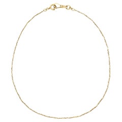 Collar vintage de cadena retorcida de oro de 14 quilates