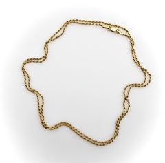 Vintage 14k Gold UnoAErre Dainty Rope Chain