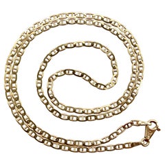 Vintage 14K Gold UnoAErre Flattened Mariners Link Chain