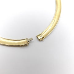 Vintage 14K Gold Wide Omega Necklace
