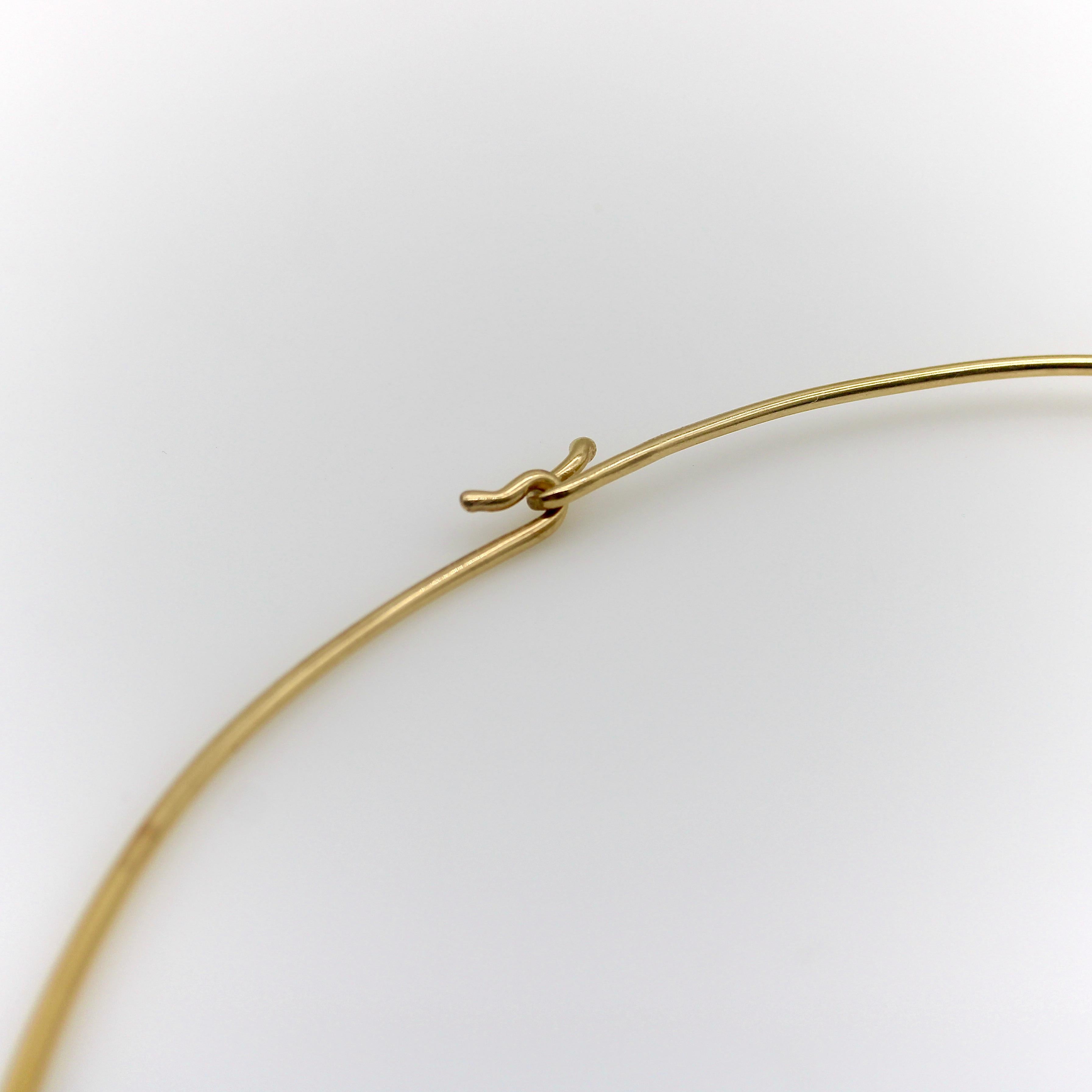Vintage 14K Gold Wire Choker In Good Condition In Venice, CA