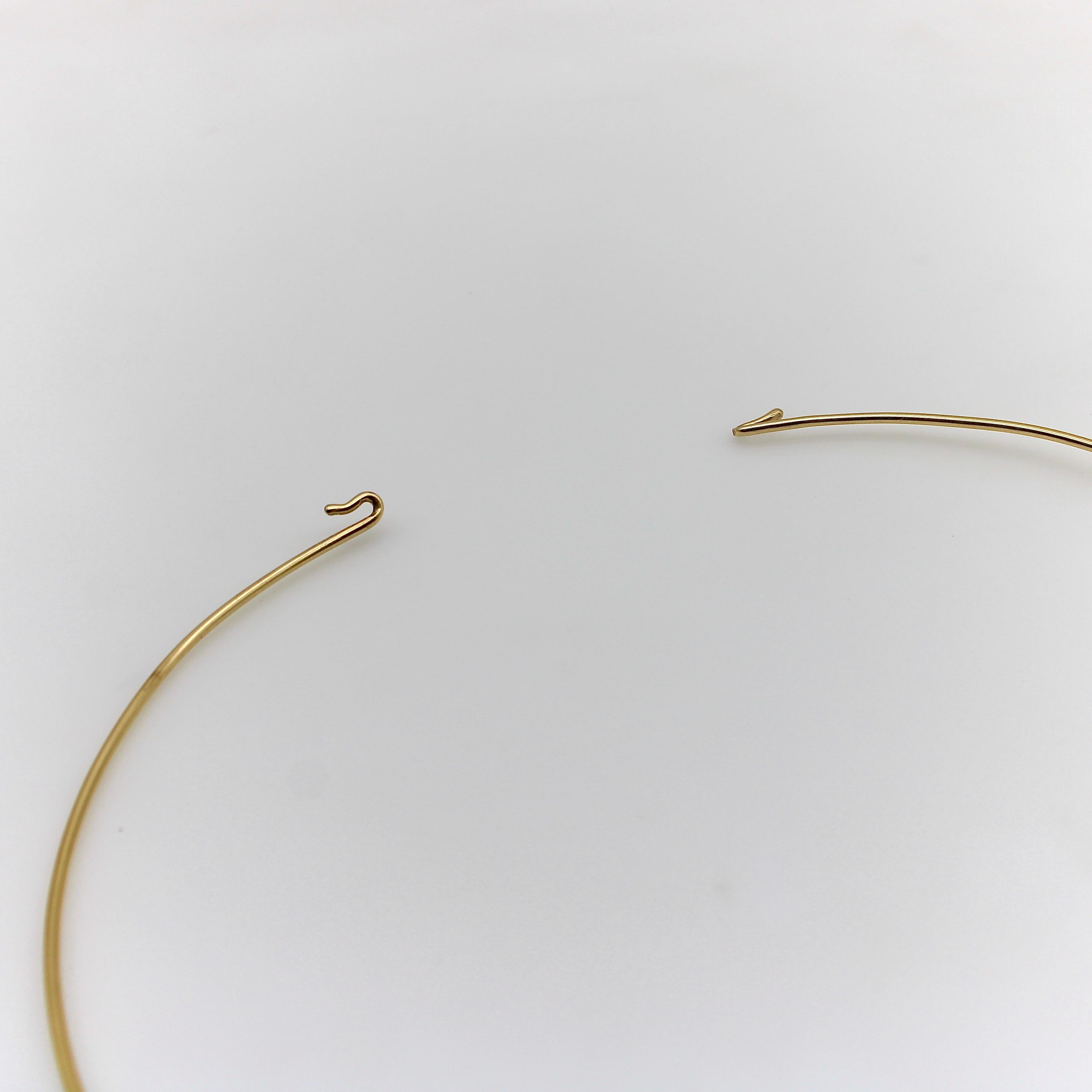 Women's or Men's Vintage 14K Gold Wire Choker