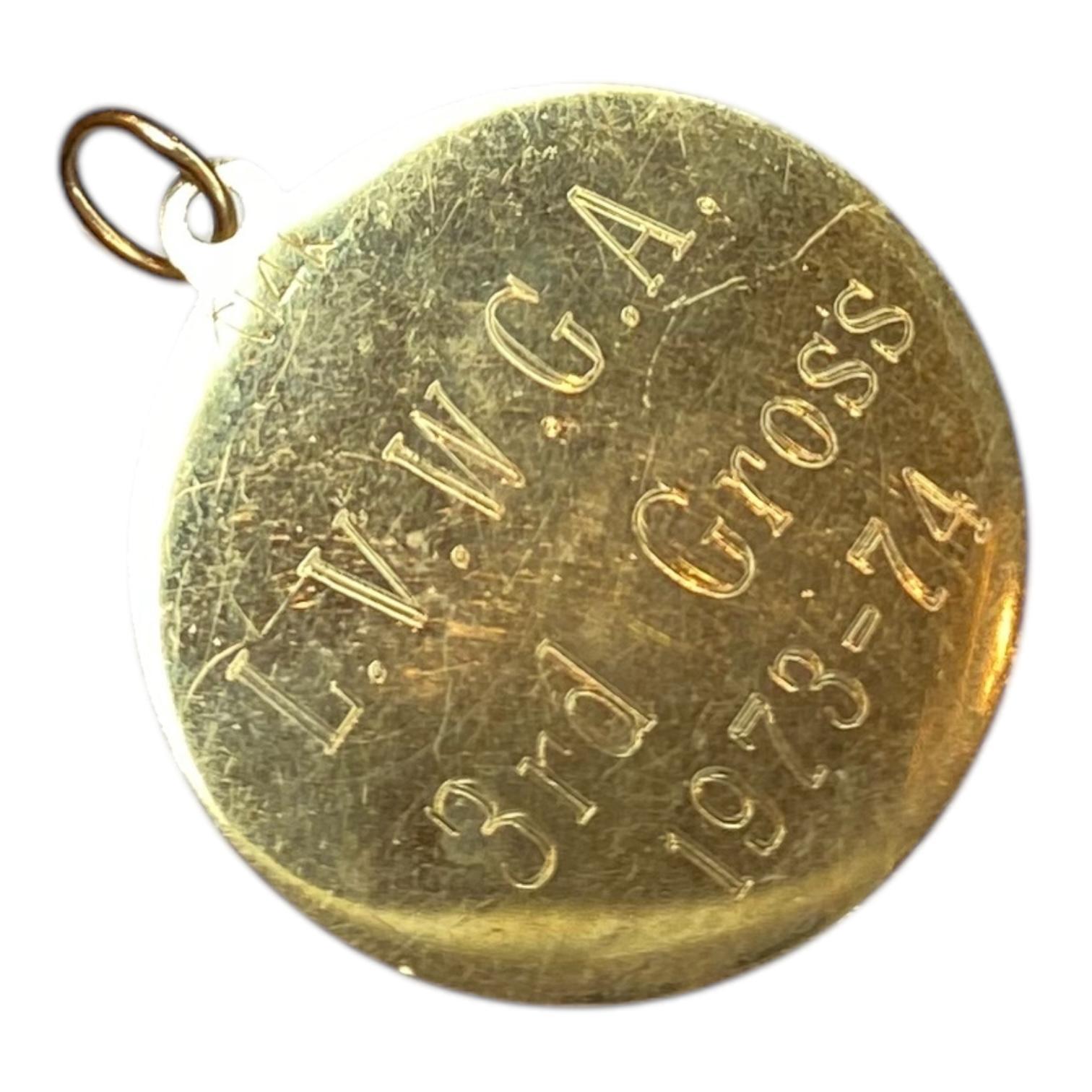 Vintage 14K Golf Bag & Clubs Charm Pendant 1