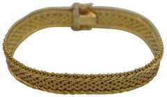 Vintage 14K Imperial Gold Panther Fischgrät Kette Armband 9,5mm 25g 7"