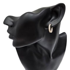 Vintage 14K Inside-Out Opal Huggie Hoop Earrings