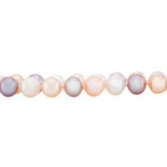 Vintage 14k Multicolor Pearl Necklace 16"