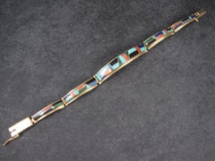 Vintage 14K Native American Inlay Bracelet