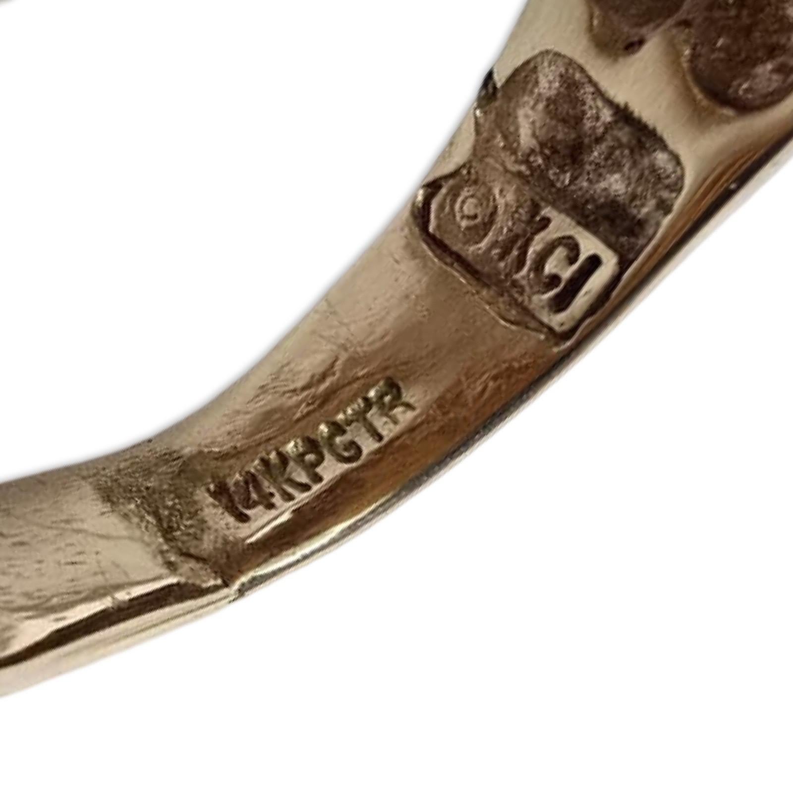 Vintage 14k Nugget Ring with Authentic Mexican Dos Pesos Gold Coin For Sale 4