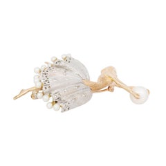 Vintage 14k Pearl Ballerina Pin
