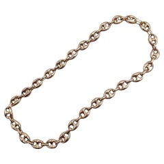 Vintage 14k Puff Link Necklace