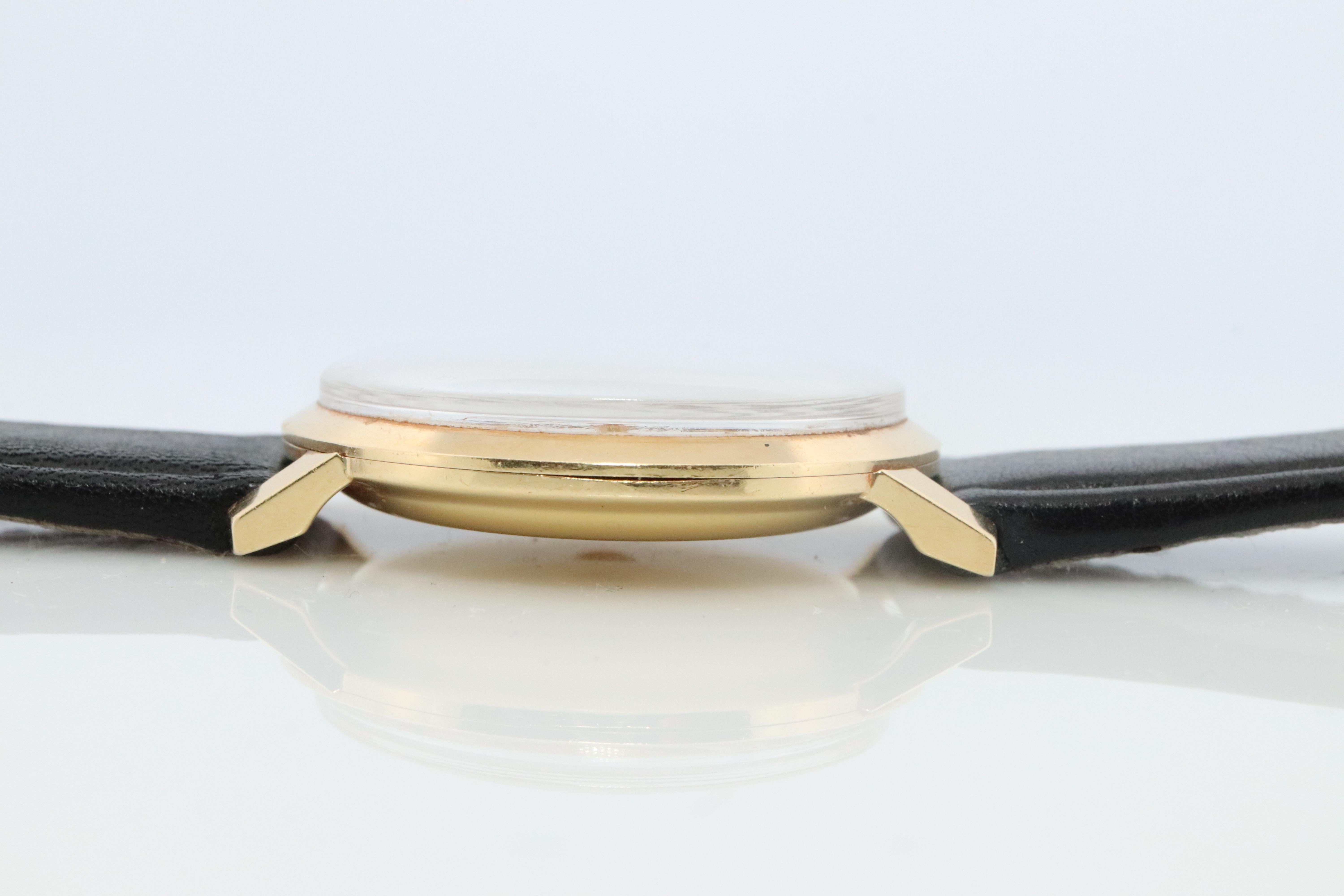 De los hombres Reloj ROLEX vintage de 14 quilates. Reloj de vestir Rolex 14k YG años 50. en venta