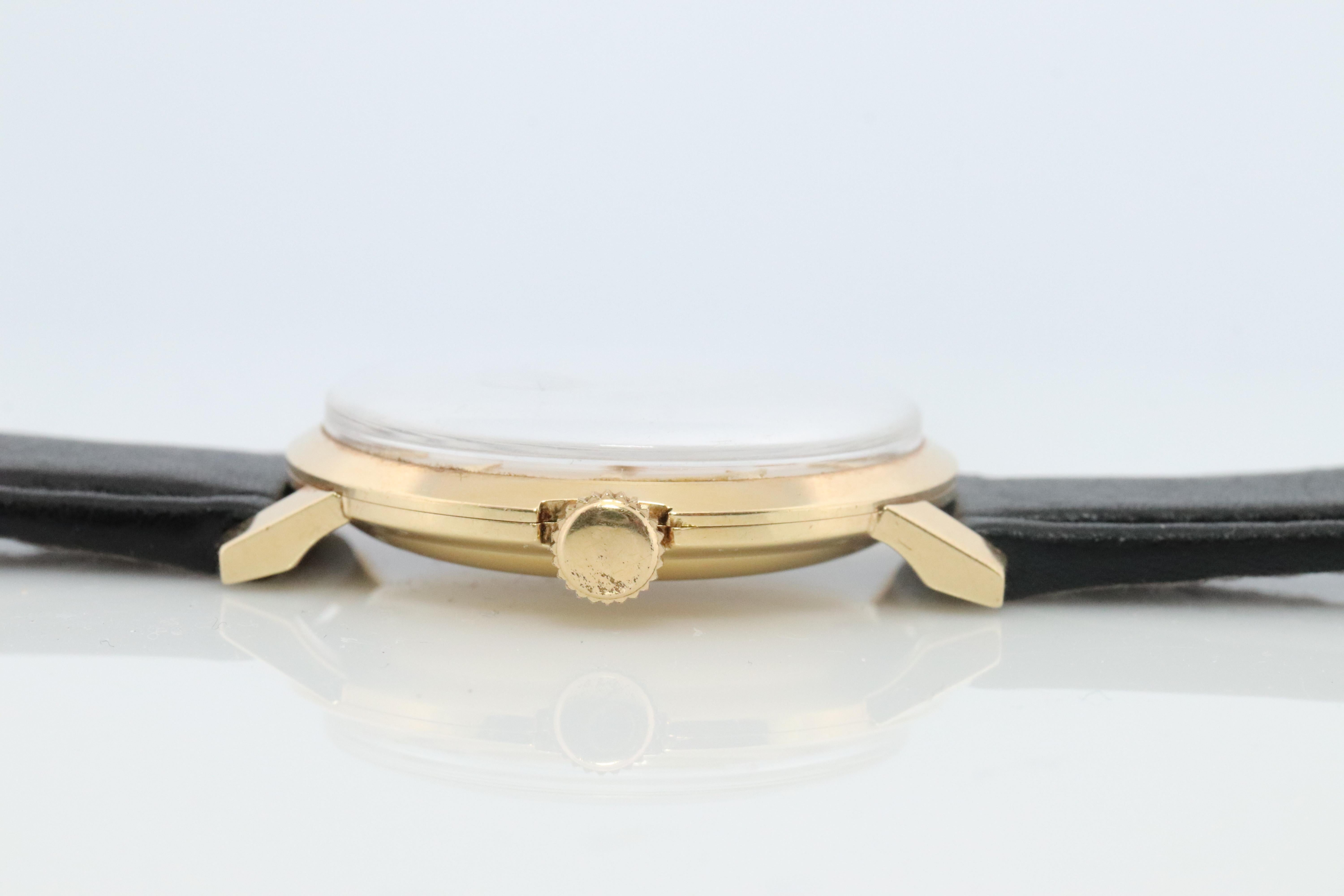 Reloj ROLEX vintage de 14 quilates. Reloj de vestir Rolex 14k YG años 50. en venta 1