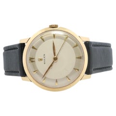 Reloj ROLEX vintage de 14 quilates. Reloj de vestir Rolex 14k YG años 50.