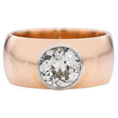 Vintage 14k Rose Gold 1.25ct Si1 J Diamond Ring