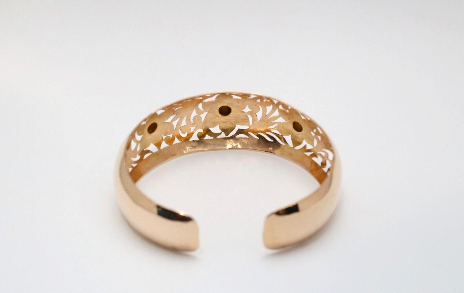 De las mujeres Brazalete vintage de oro rosa de 14k, 6,75 pulgadas - 22,8 g en venta