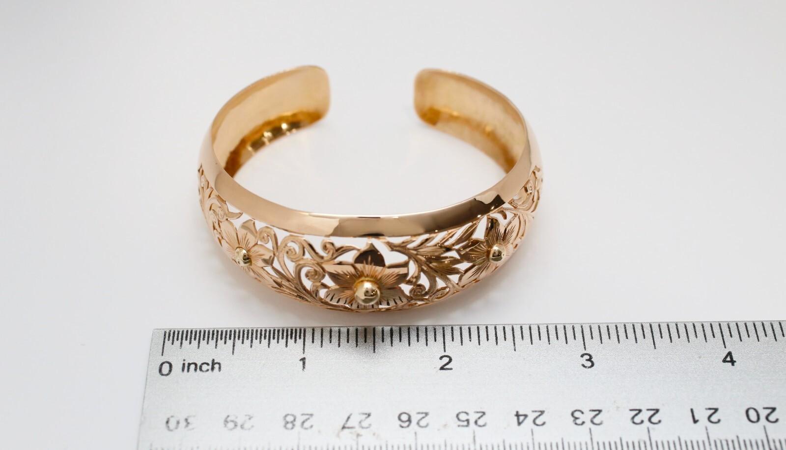 Brazalete vintage de oro rosa de 14k, 6,75 pulgadas - 22,8 g en venta 1