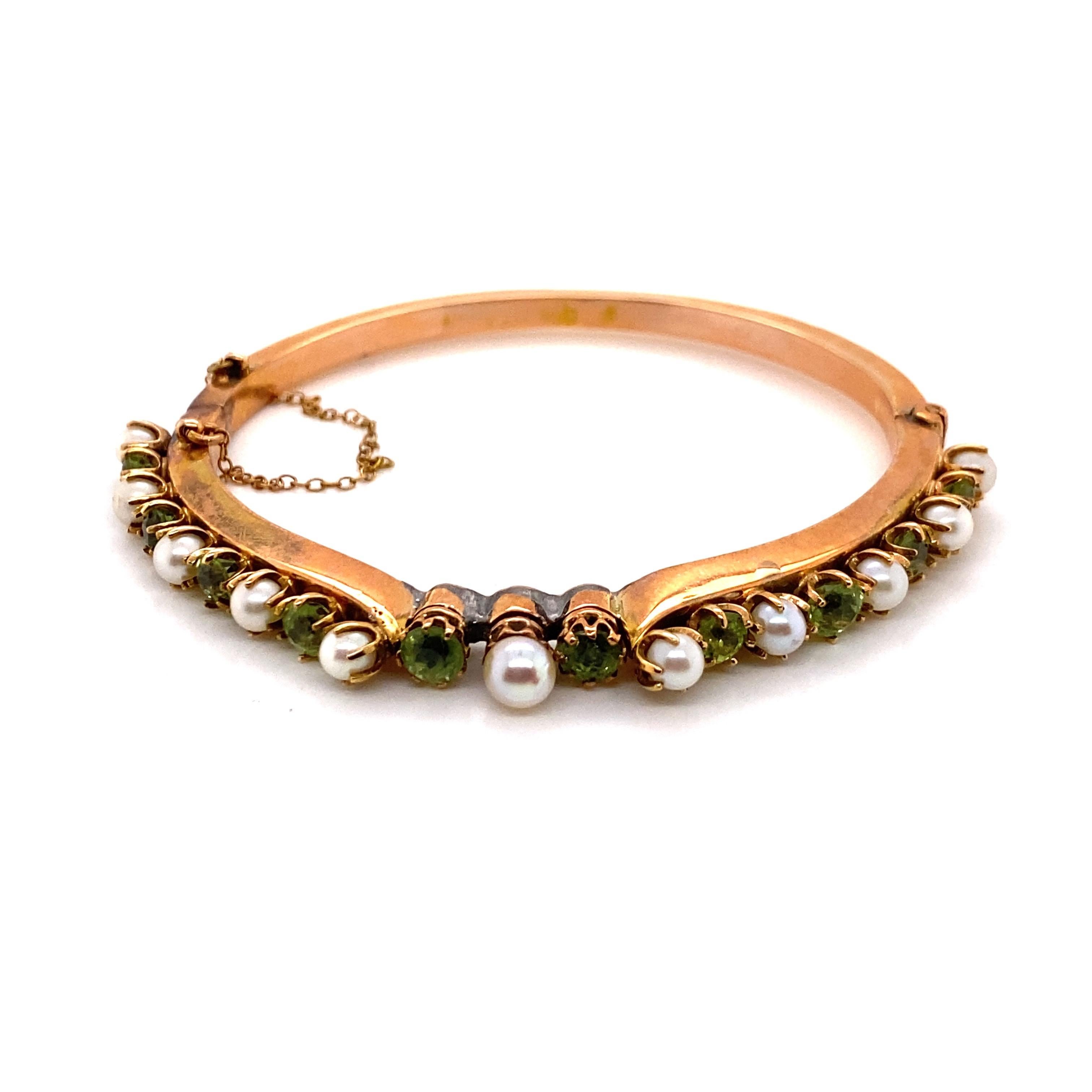 vintage peridot bracelet