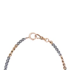Vintage 14k Rose Gold Platinum Watch Chain Necklace