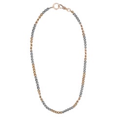 Vintage 14k Rose Gold Platinum Watch Chain Necklace