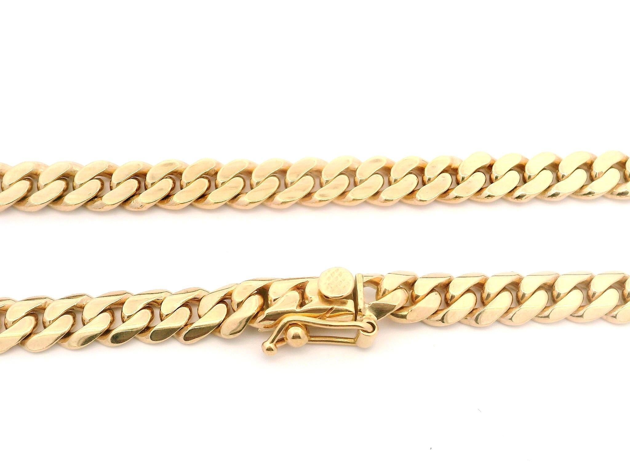 MATERIAL: Massiv 14k Rosy Yellow Gold (getestet nicht markiert)
Gewicht: 39,44 Gramm
Kette Typ: 20