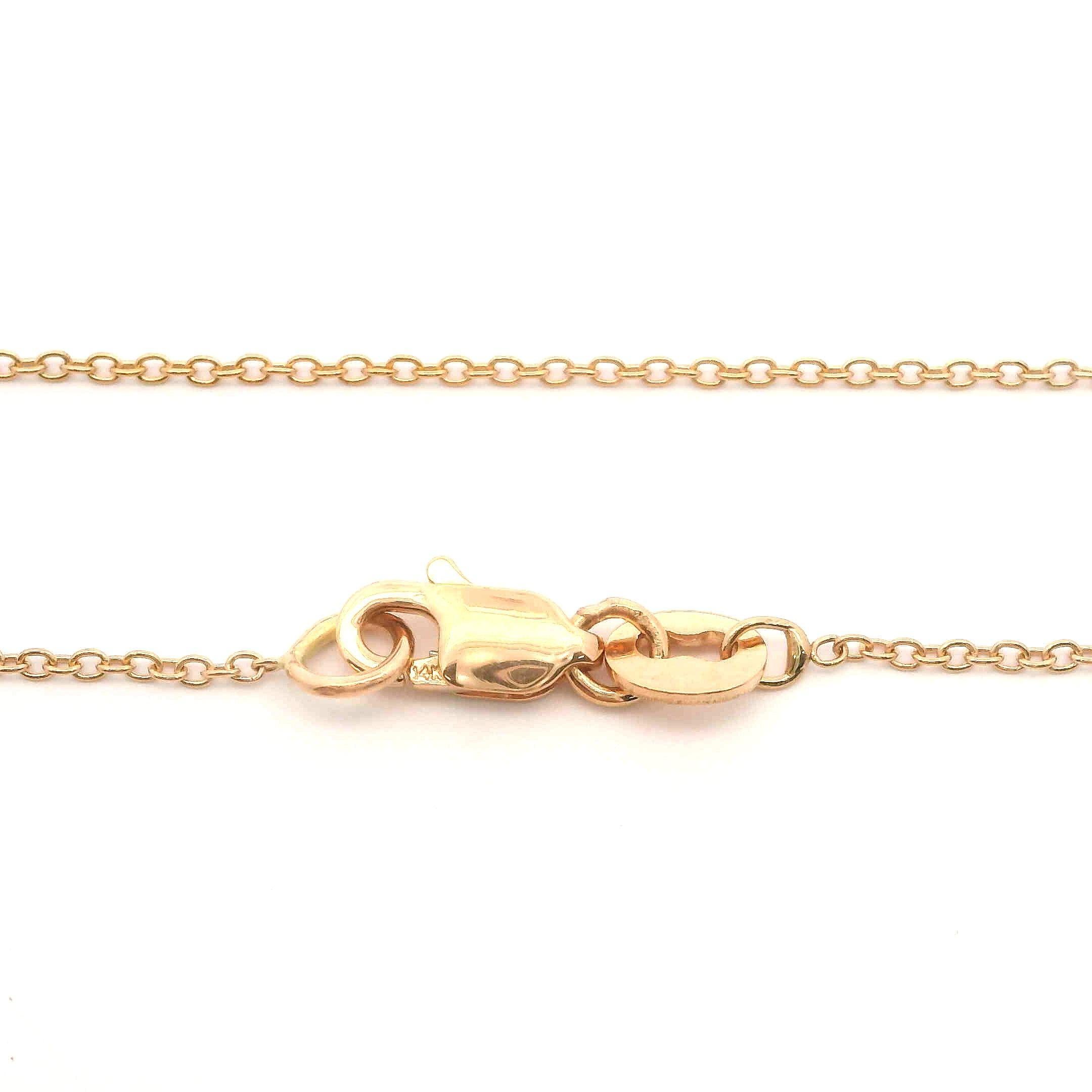 --Stone(s):--
(1) Natural Genuine Amethyst - Heart Cut - Prong Set - Rich Purple Color - 15.1x16mm (approx.)

Material: Solid 14k Rosy Yellow Gold 
Weight: 4.76 Grams
Chain Type: 0.5mm Cable Link
Chain Length: 18 inches
Clasp: Lobster Claw
Width: