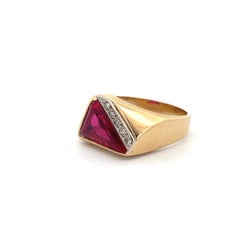Vintage 14k Ruby Diamond Ring