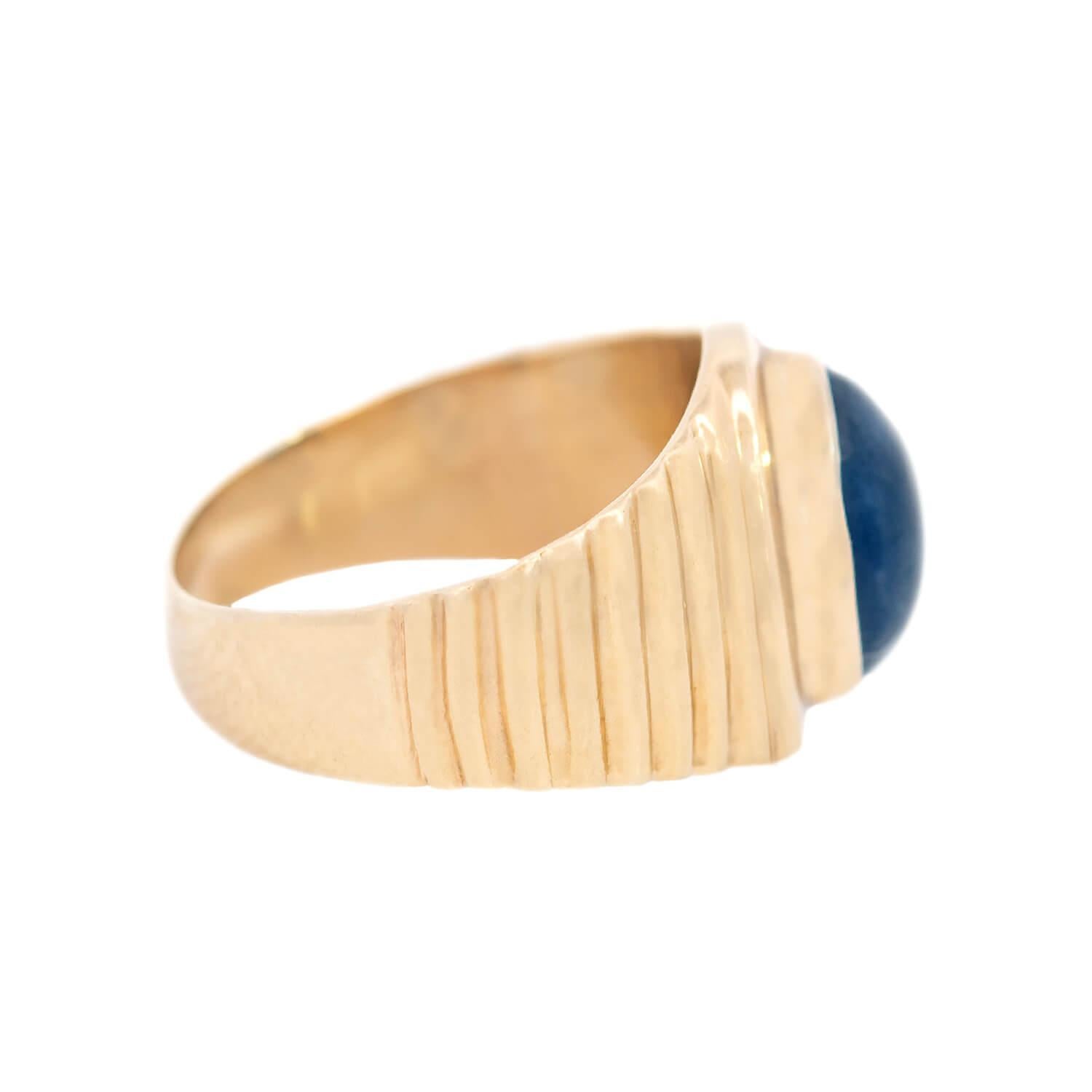 Bague Cabachon saphir vintage 14k Bon état - En vente à Narberth, PA