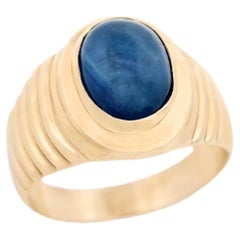 Bague Cabachon saphir vintage 14k
