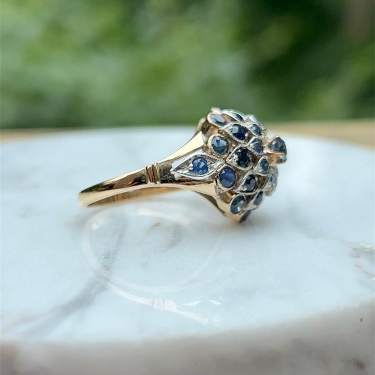 Vintage 14K Sapphire Thai Princess Ring, 1940s at 1stDibs | princess ring  vintage, vintage princess ring, 1940s princess ring