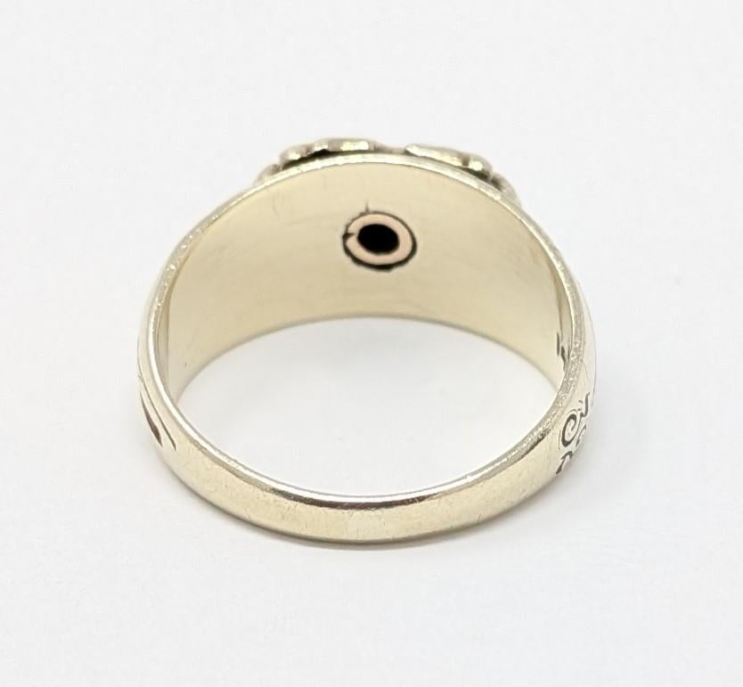 Women's or Men's Vintage 14k Scottish Rite Pinky Ring Solid Yellow Gold 32nd Degree Us Size 3.25 For Sale
