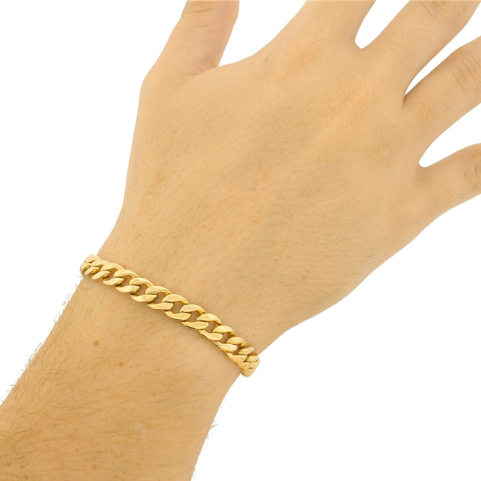 solid gold miami cuban link bracelet