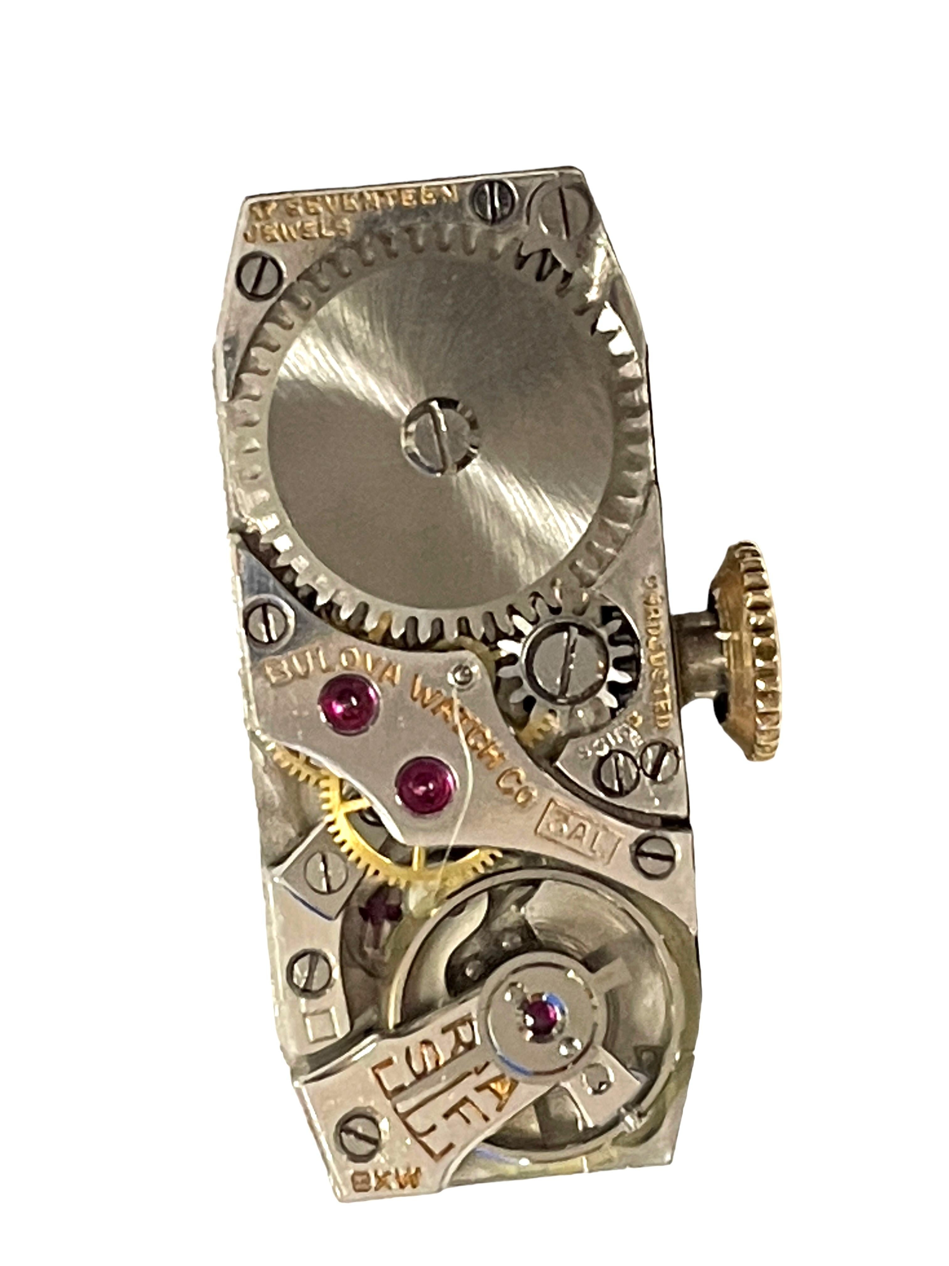 Vintage 14k Solid Gold Ladies Bulova 24 Diamond Watch Working 5