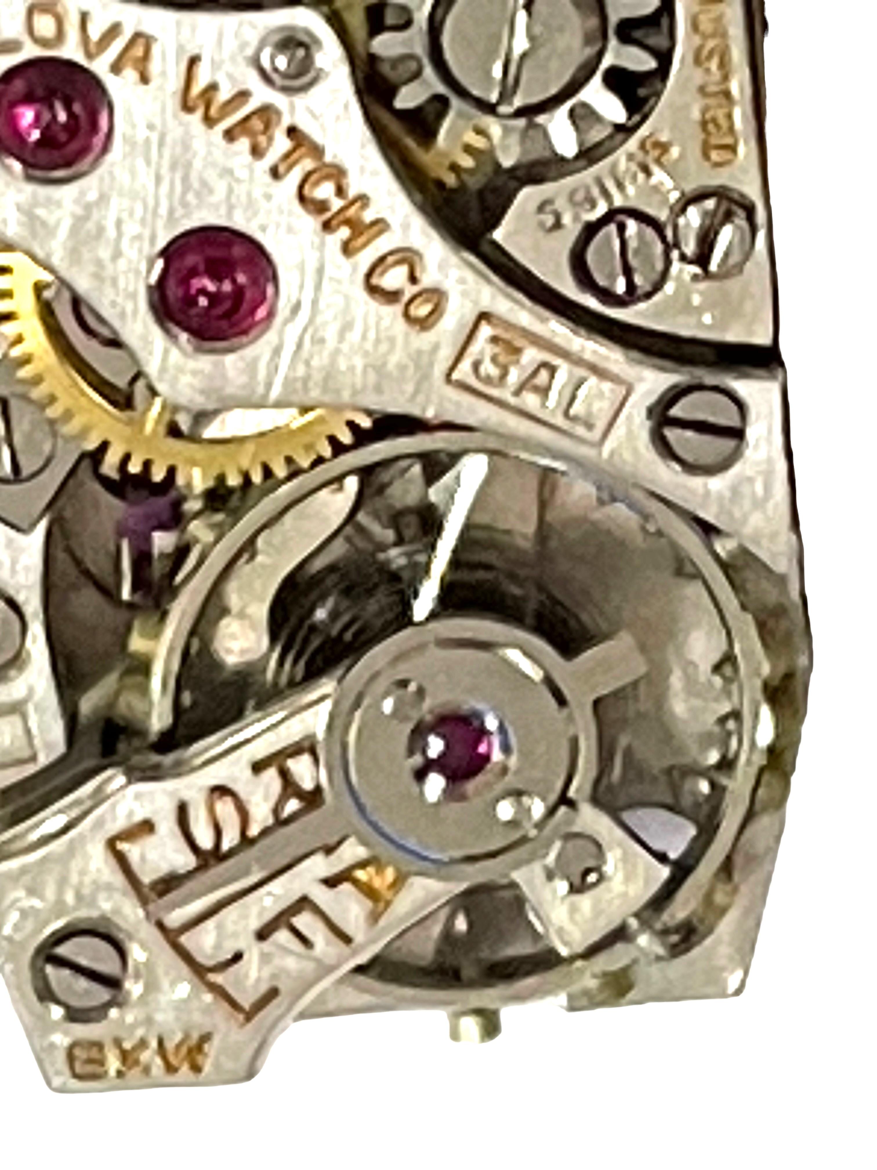 Bulova 14k Massivgold Damen Bulova 24  Diamantene Uhr Arbeiten 10
