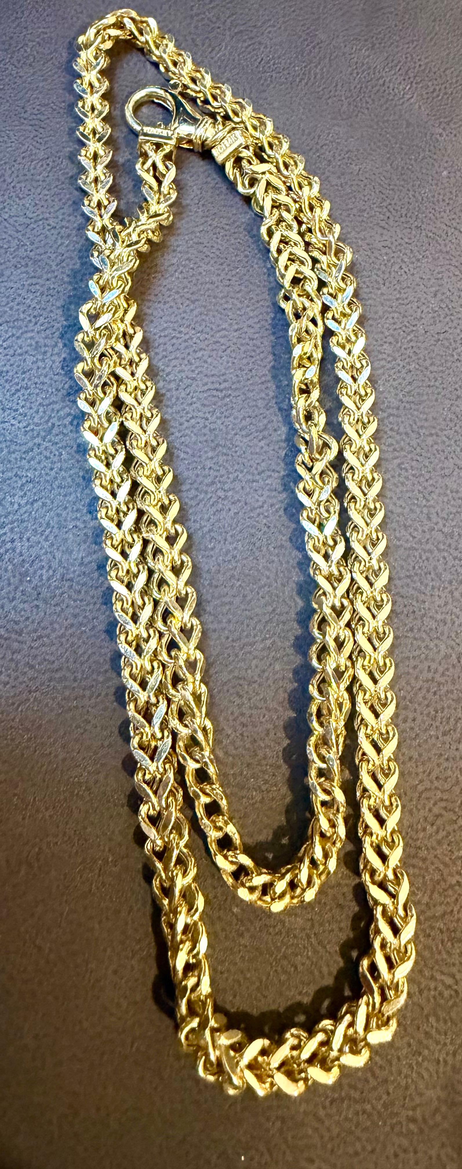 Vintage 14K Solid Yellow Gold Curb Link Chain , 25.7 Gm , 23 