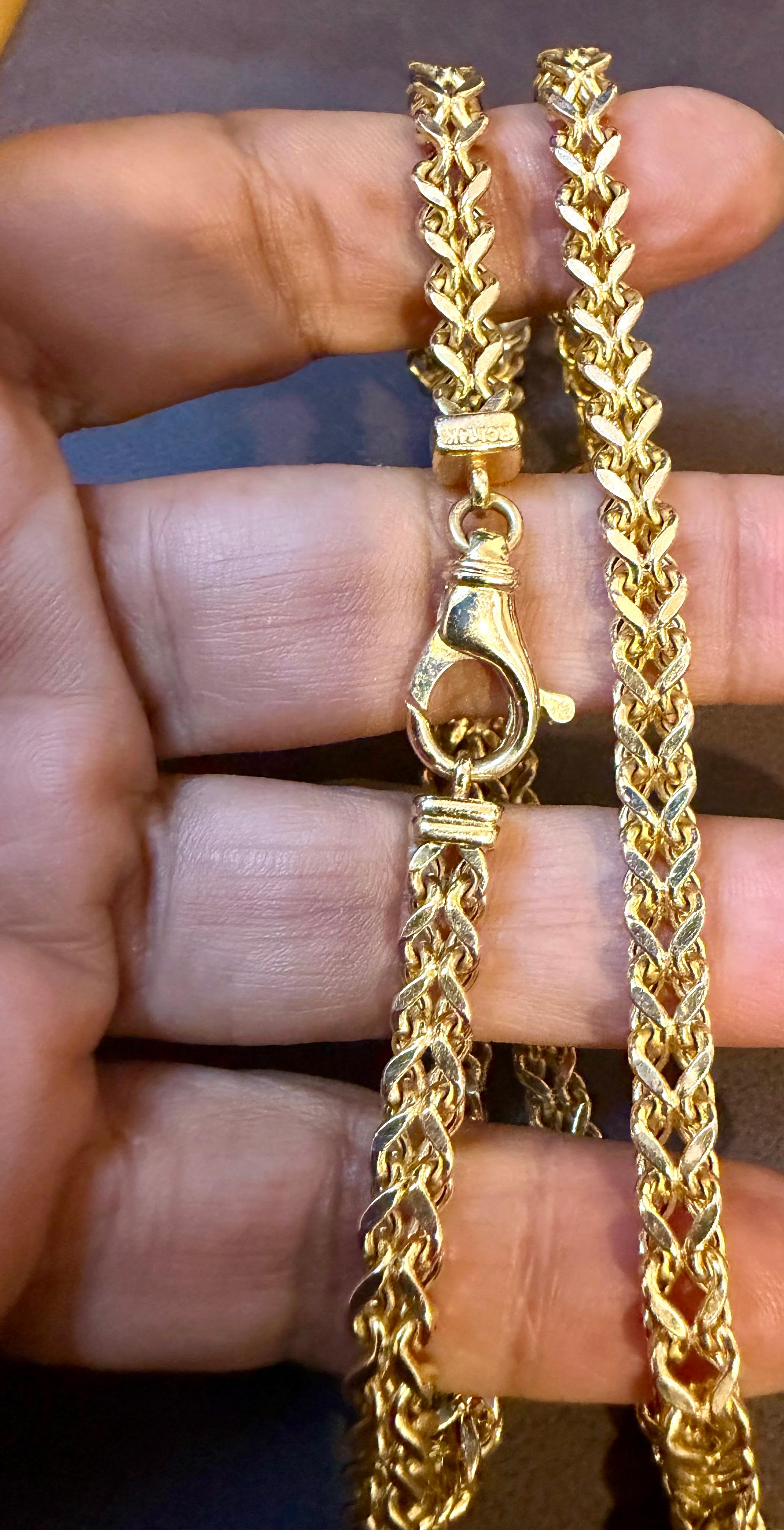 Vintage 14K Solid Yellow Gold Curb Link Chain, 25.7 Gm , 23