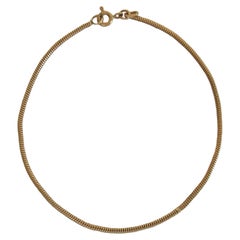 Vintage 14K Solid Yellow Gold Snake Chain Bracelet - Italy - Circa 1980
s