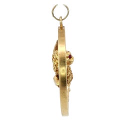 Vintage 14K Sphinx Pendant Yellow Gold 22.5 Grams 1.84"