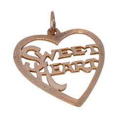 Vintage 14K Sweetheart Charm Pendant
