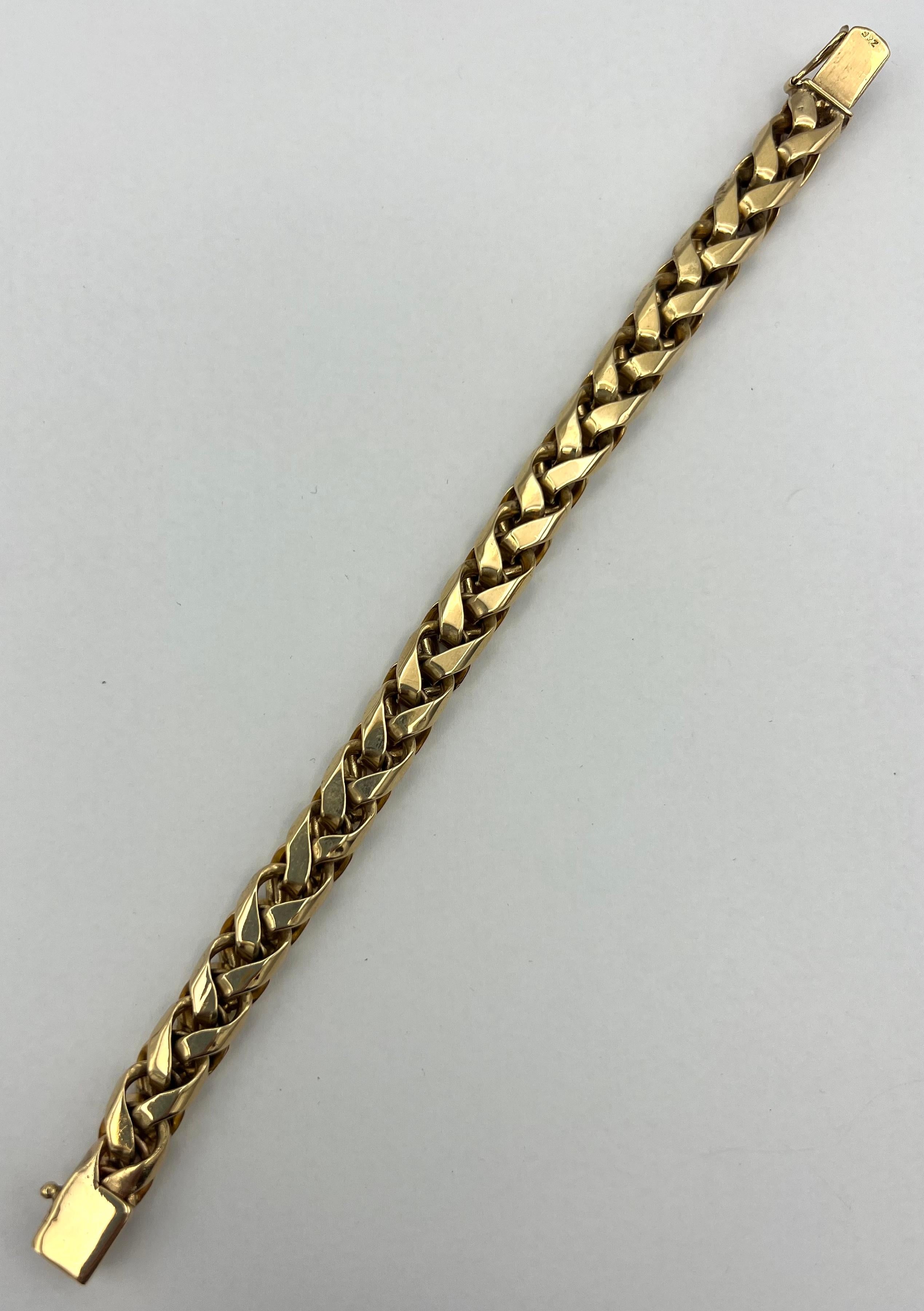 Vintage 14k Tiffany&Co. Bracelet tressé Unisexe en vente