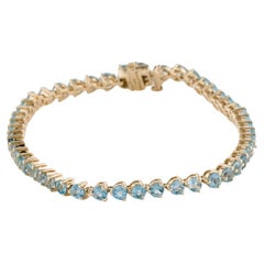 Vintage 14K Topaz Link Bracelet - Elegant Period Jewelry, Statement Piece
